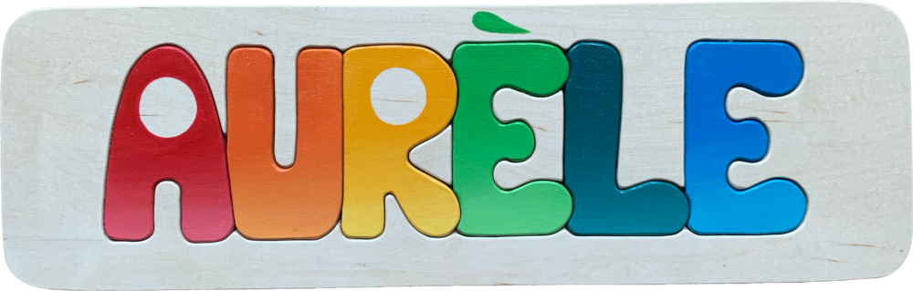 Namenspuzzle einfach (Farbverlauf)