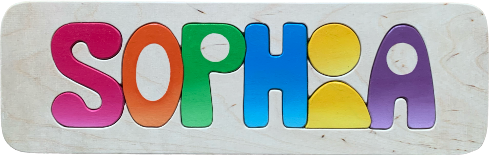 Namenspuzzle einfach (Farbverlauf)