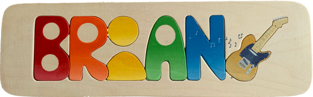 Namenspuzzle mit individuellen Puzzlestücken